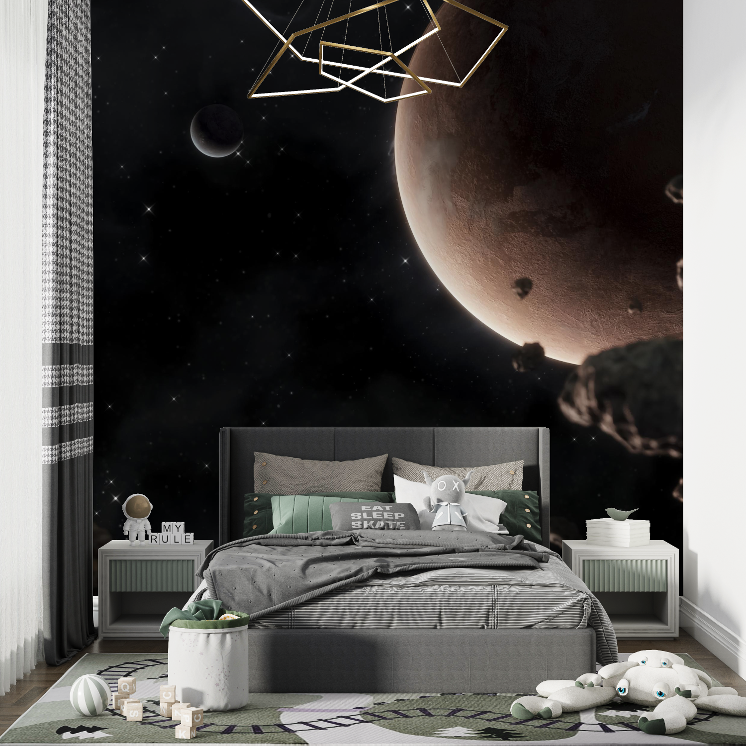 Papier peint espace chambre adulte chambre de garcon