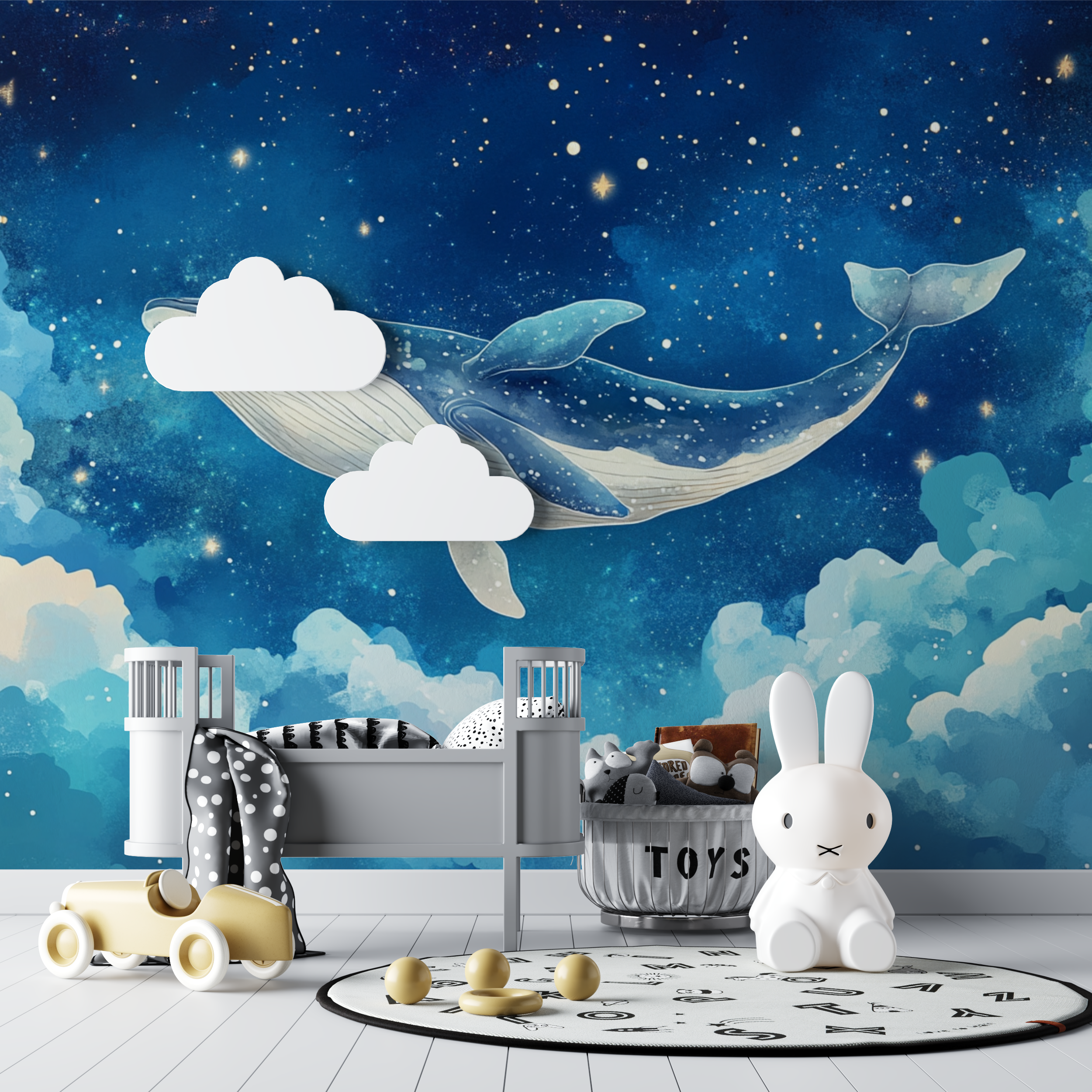 Papier peint marin deco murale ...e et ciel etoile bebe tipi