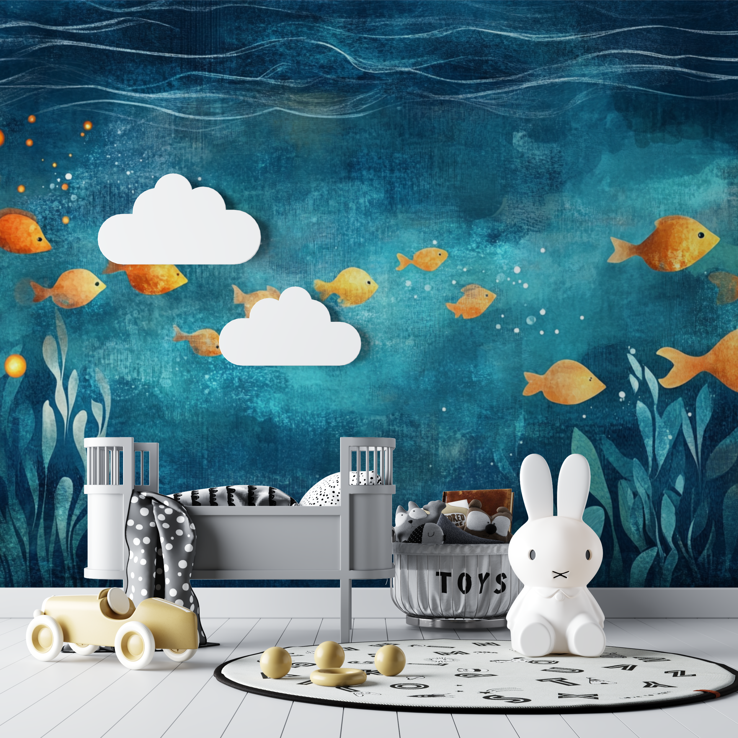 Papier peint marin reverie sous marine bebe tipi
