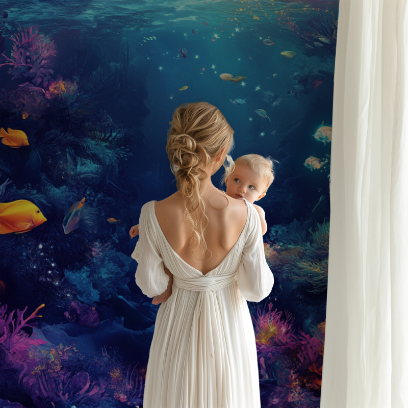 Papier peint marin monde enchante des oceans bb123