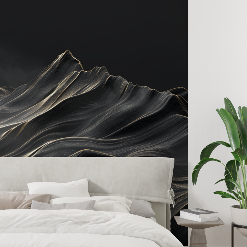 Papier peint intisse dore monta... brume tapisserie tendance