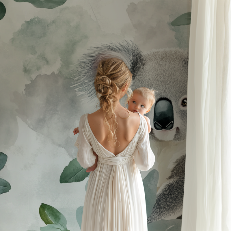 Papier peint koala reve dans la brume bb123