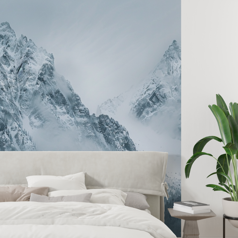 Papier peint salle de bain mont...aravis tapisserie tendance