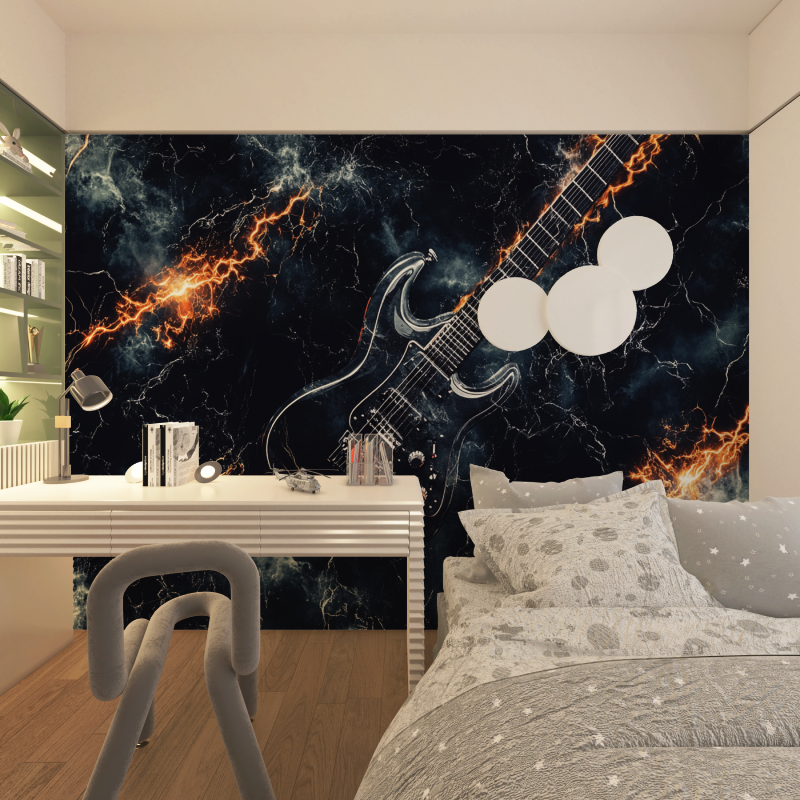 Papier peint guitare electrique...amique chambre adolescents