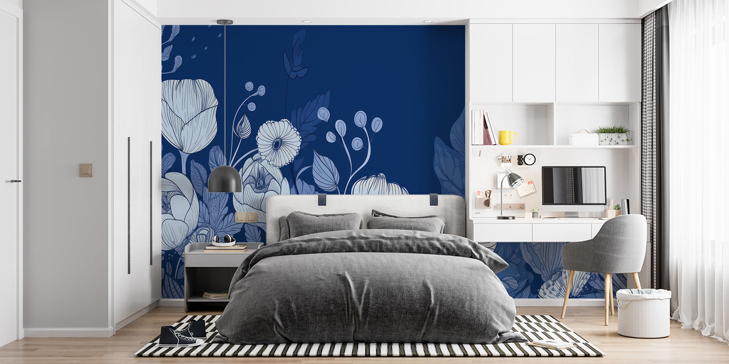 Papier Peint Japonais Fleurs