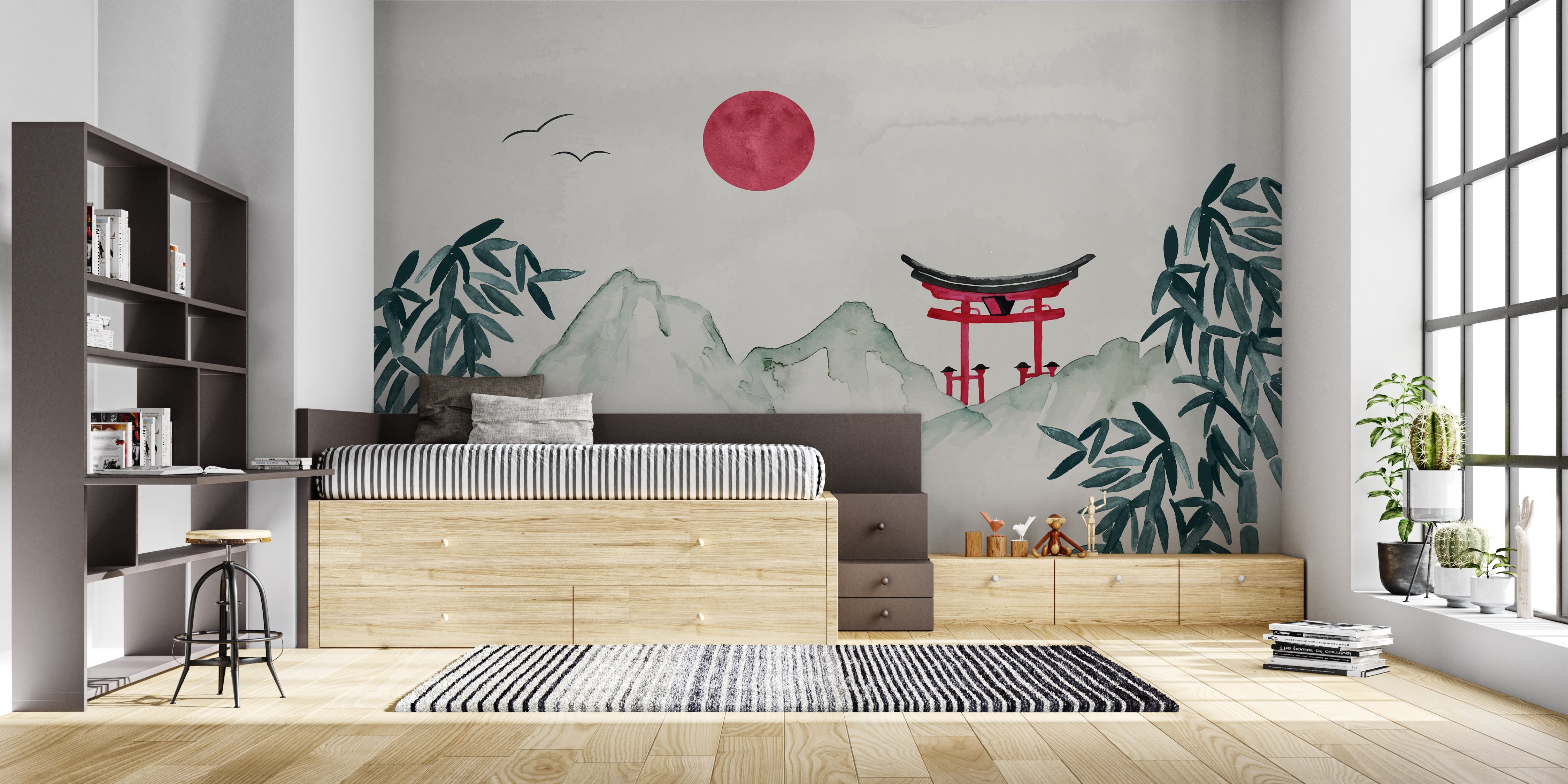 Papier Peint Japonais Vert