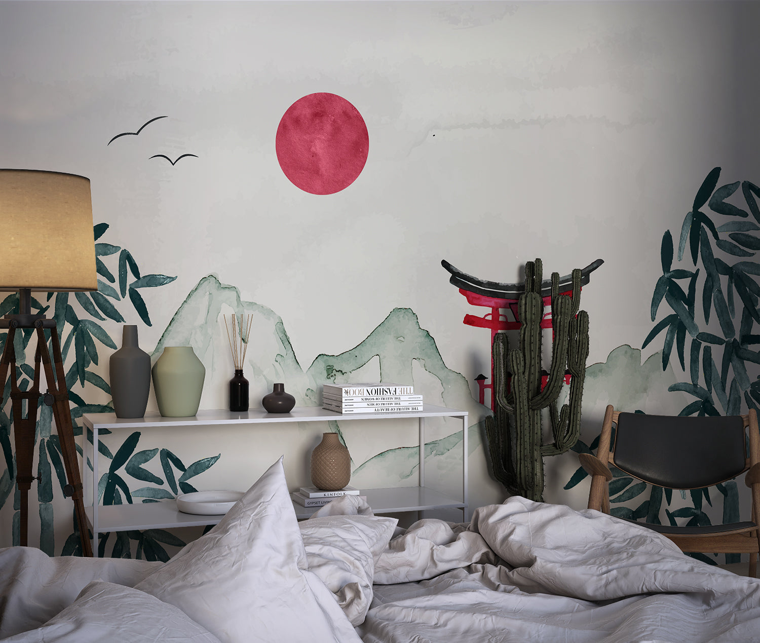 Papier Peint Japonais Vert