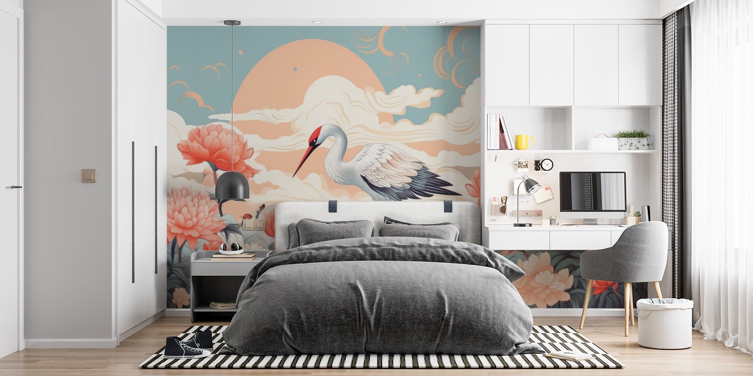 Papier Peint Oiseaux Japonais