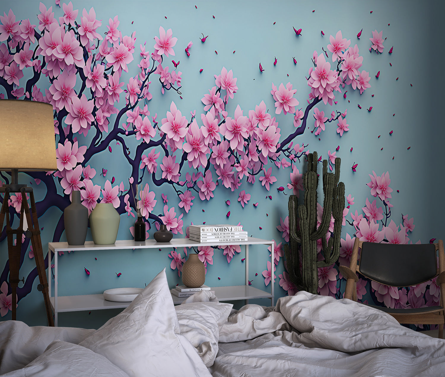 Papier Peint Panoramique Fleurs De Cerisier
