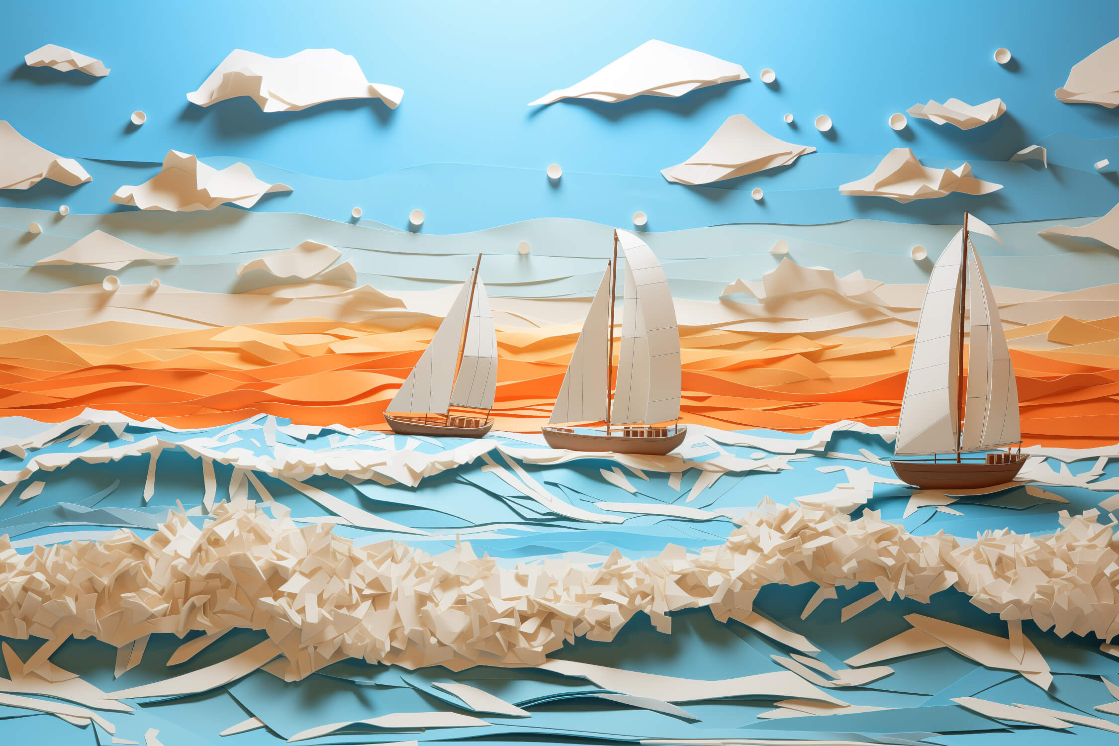 Papier Peint Enfant Bateau 3d