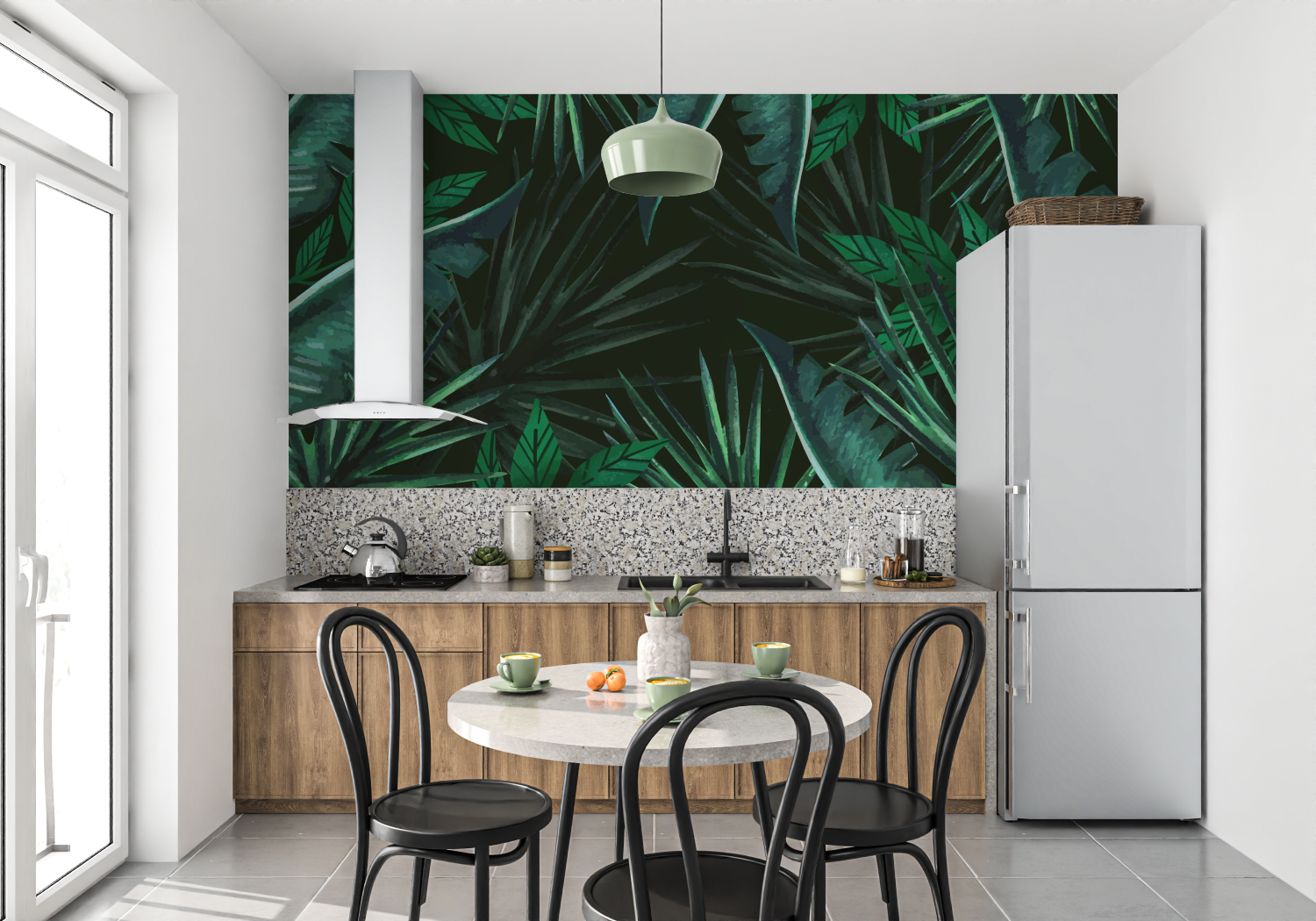 Papier Peint Vert Jungle - tendance mur