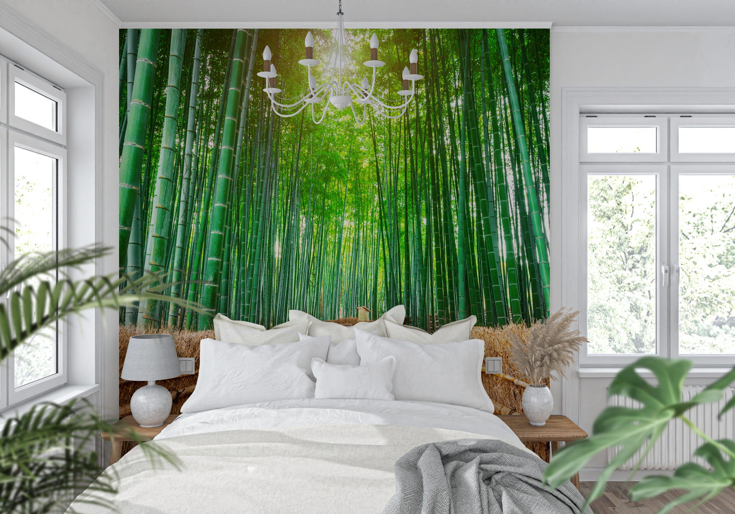 Trompe L Oeil Bamboo Wallpaper - Second Image