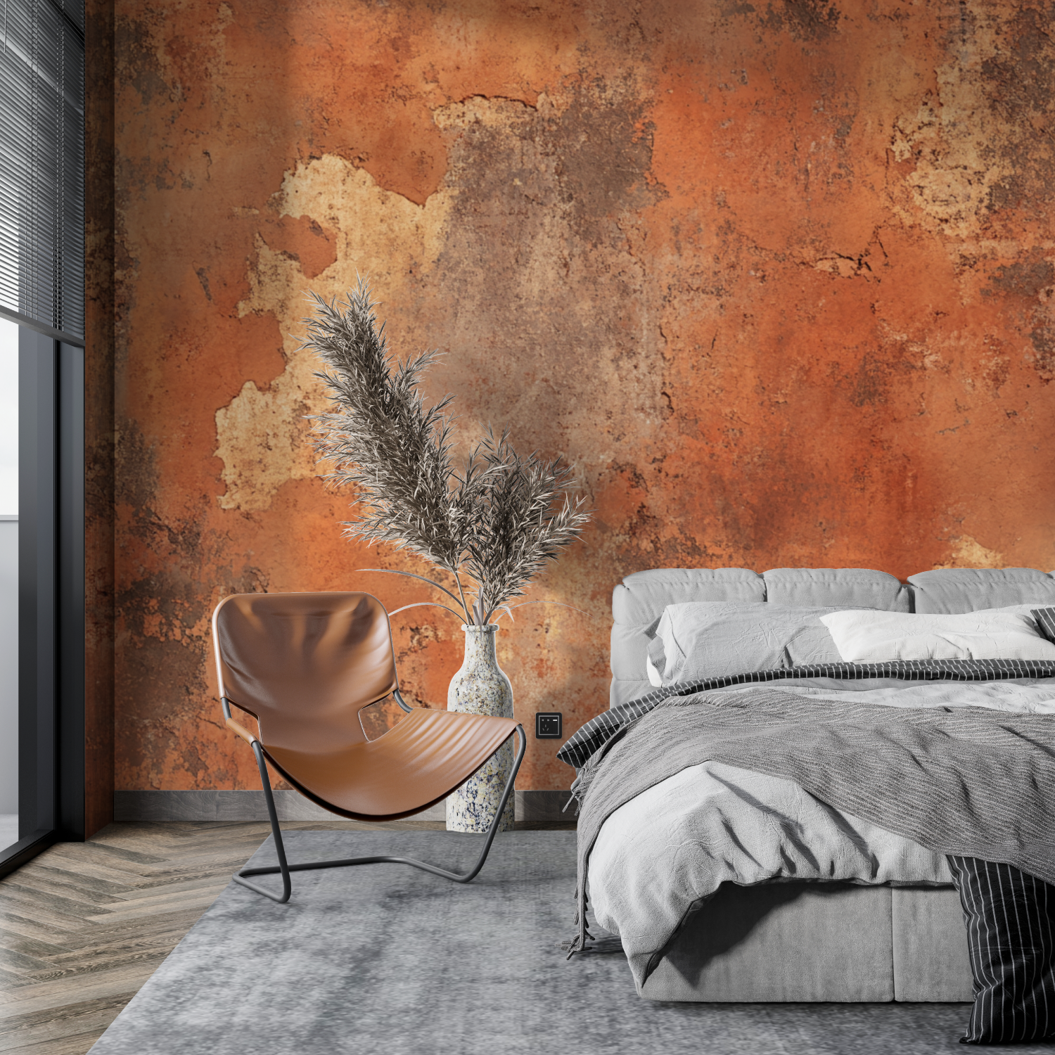 Papier peint terracotta inspira...erre cuite tapisserie pano