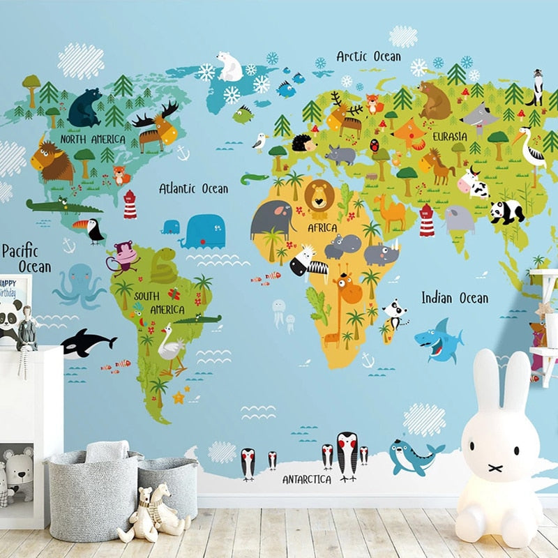 World Map Wallpaper <br/> Animal World Theme