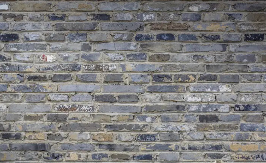 Gray blue brick wallpaper