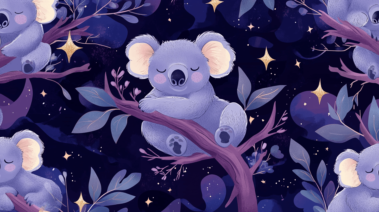 Papier Peint Koala Sous La Voûte Céleste