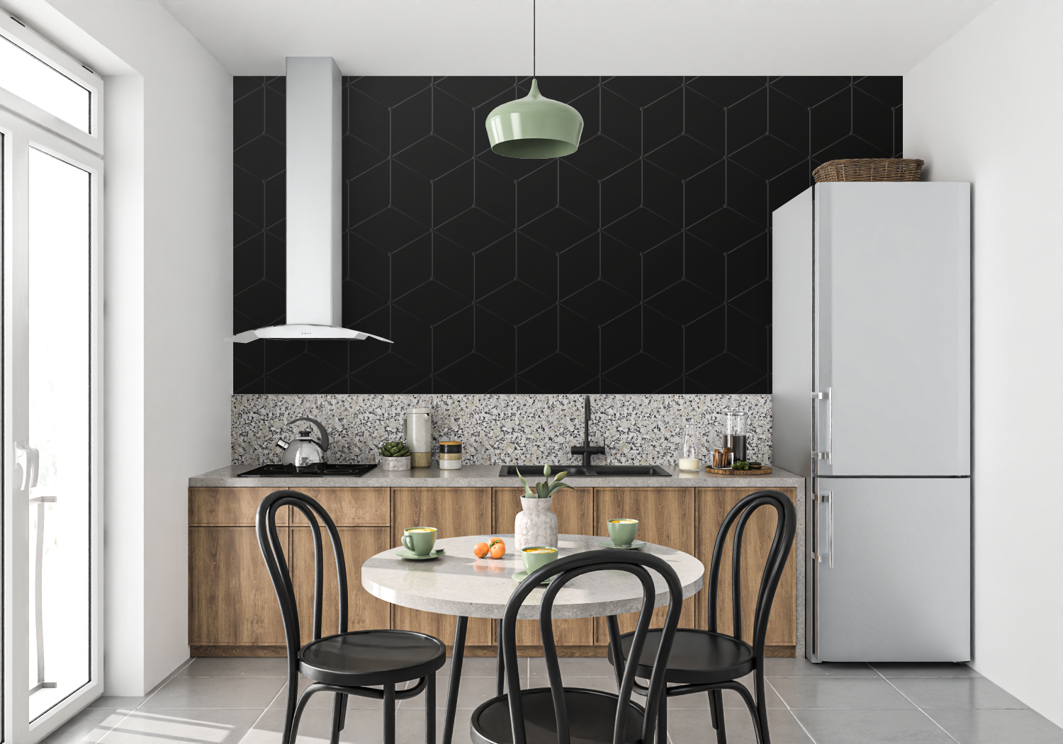 Geometric black wallpaper - Second Image