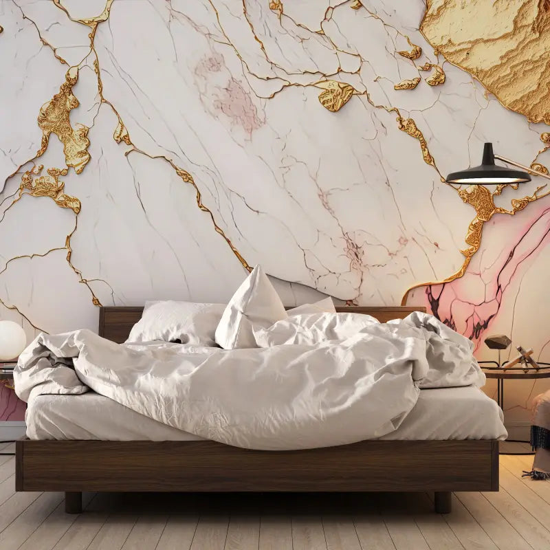 Panoramic Marble Effect Wallpaper - Second Image