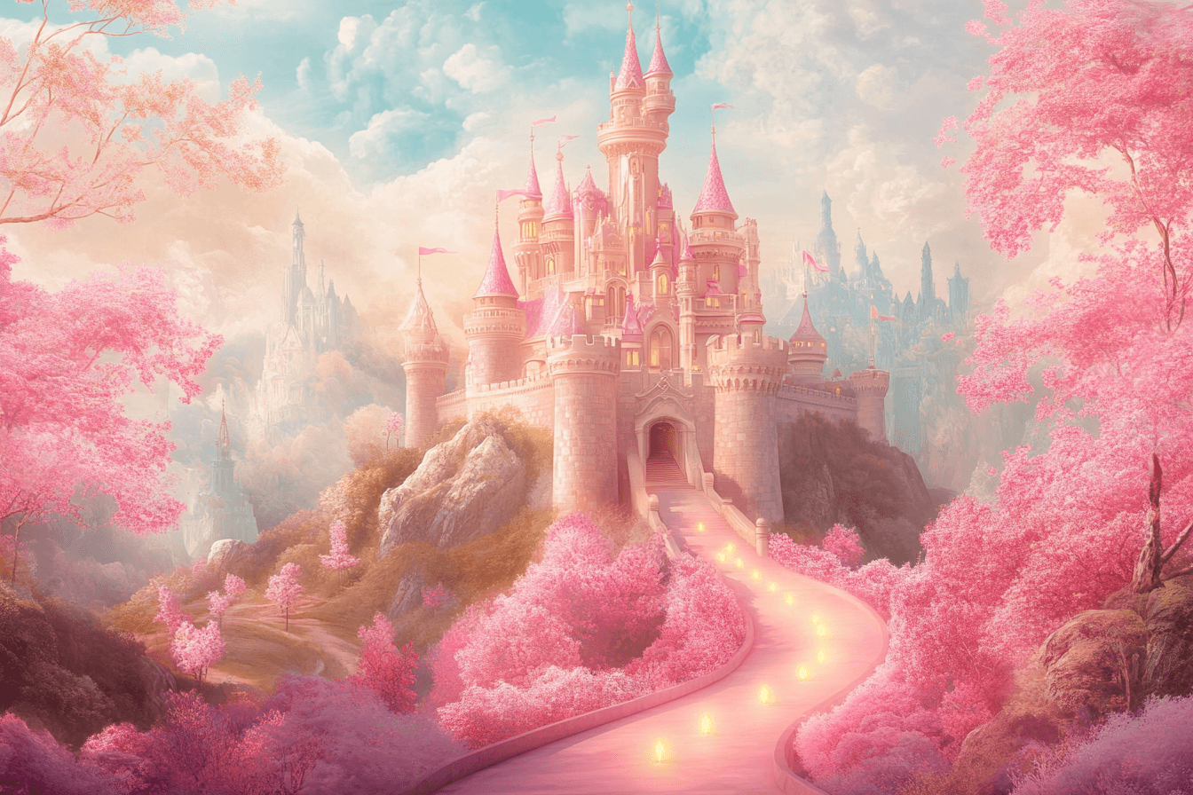 Papier Peint Princesse et son Chateau