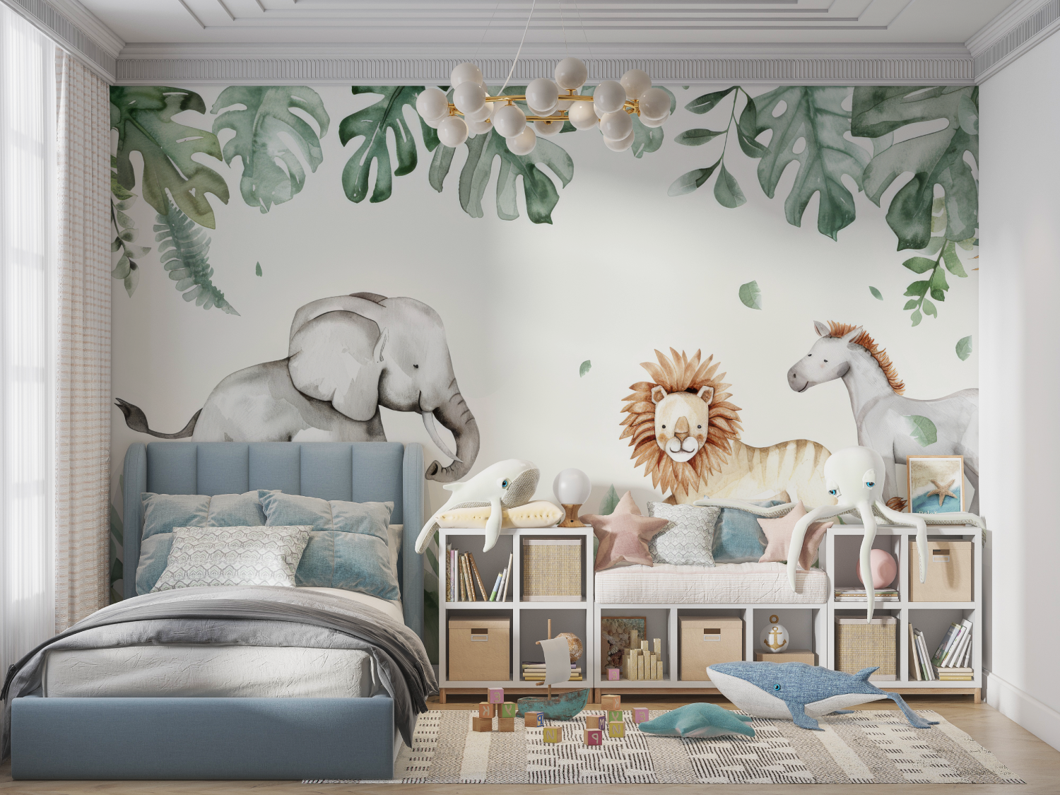 Papier Peint Jungle Enfant - chambre de garçon