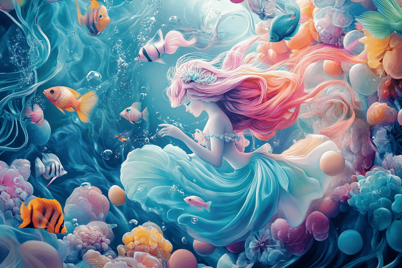 Papier Peint Princesse Une Petite Sirène