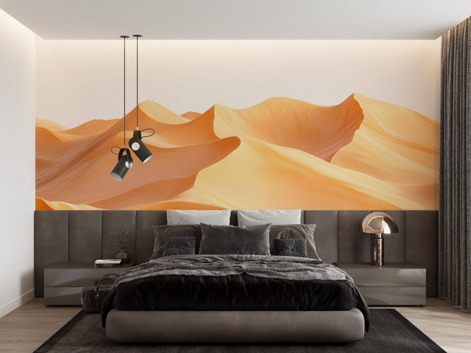 Papier peint terracotta inspiration desert saharien francais