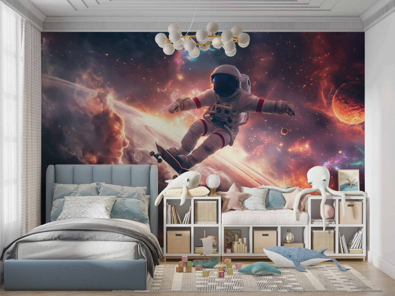 Boy wallpaper skateboard astronaut - Second Image