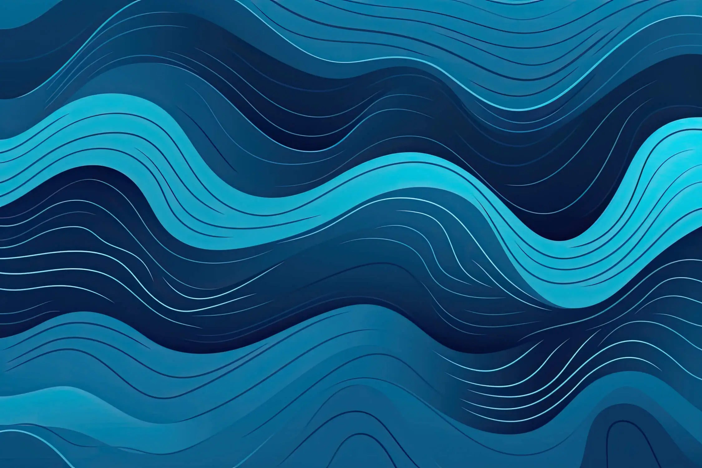 Papier Peint Ado Vagues Bleu Marine