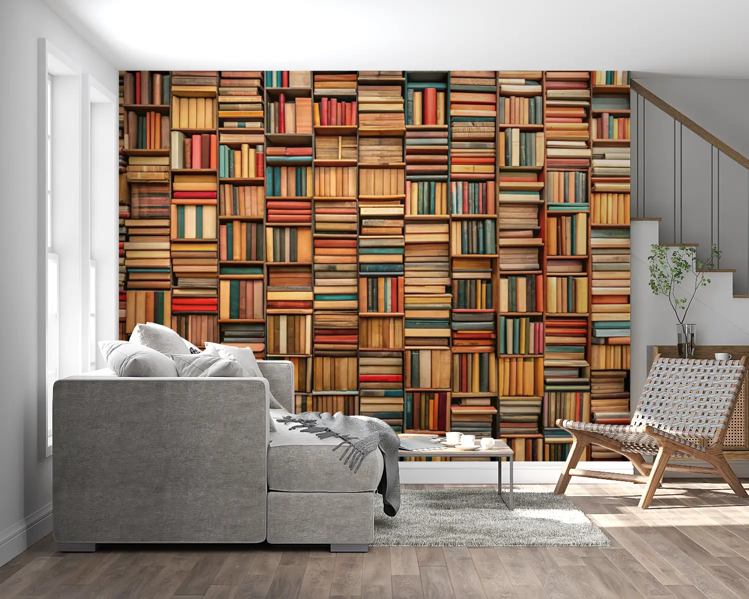 Trompe L Oeil Library Wallpaper - Second Image