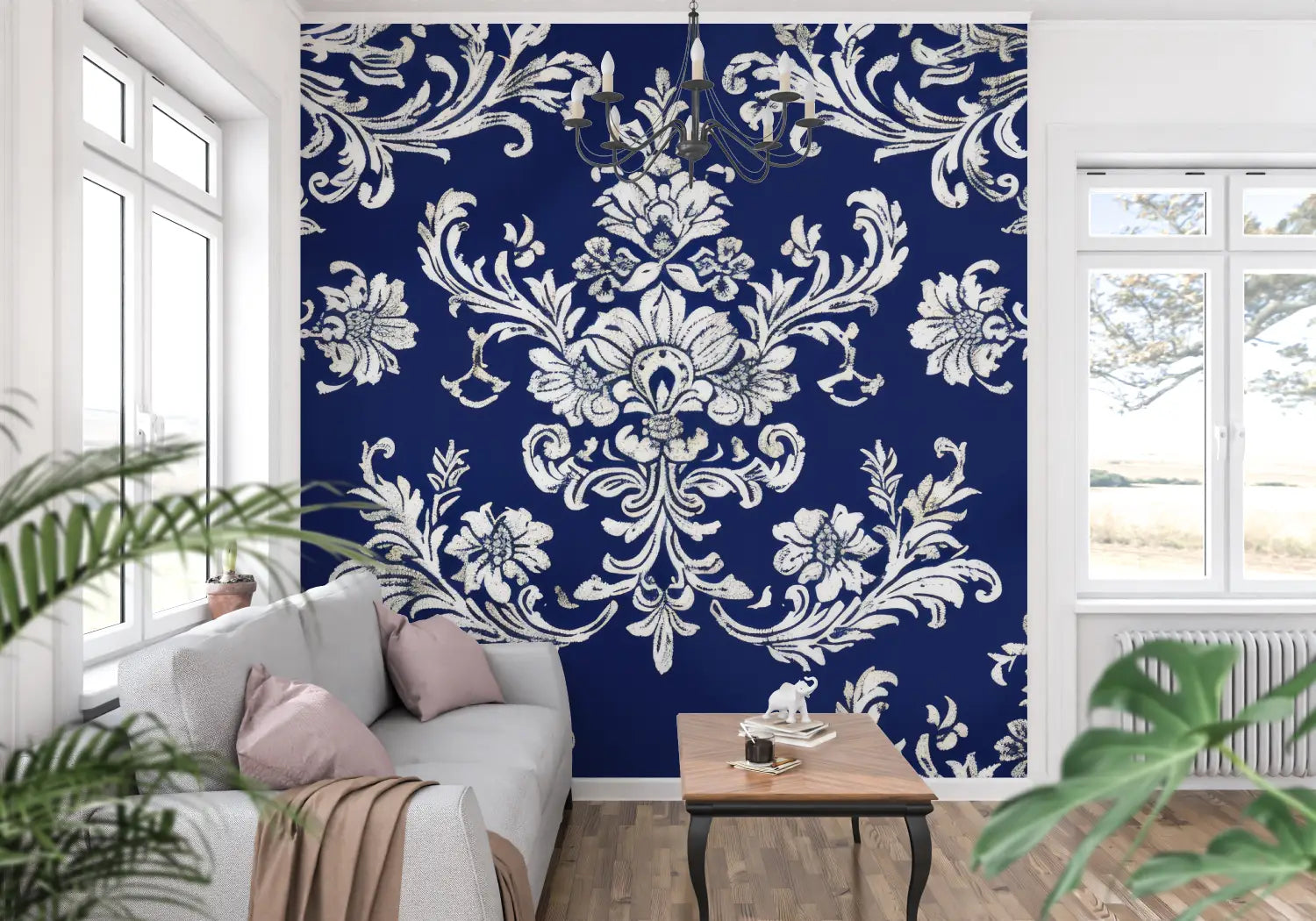 Baroque blue wallpaper - Second Image