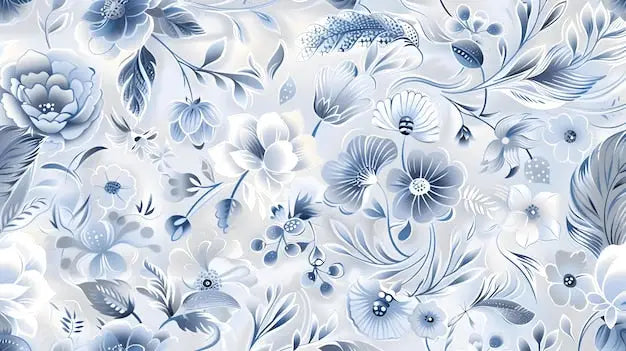 Pastel flower blue wallpaper