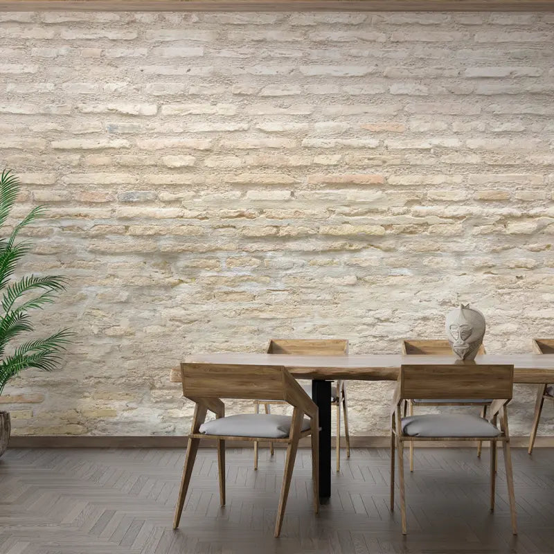 Beige brick wallpaper - Second Image