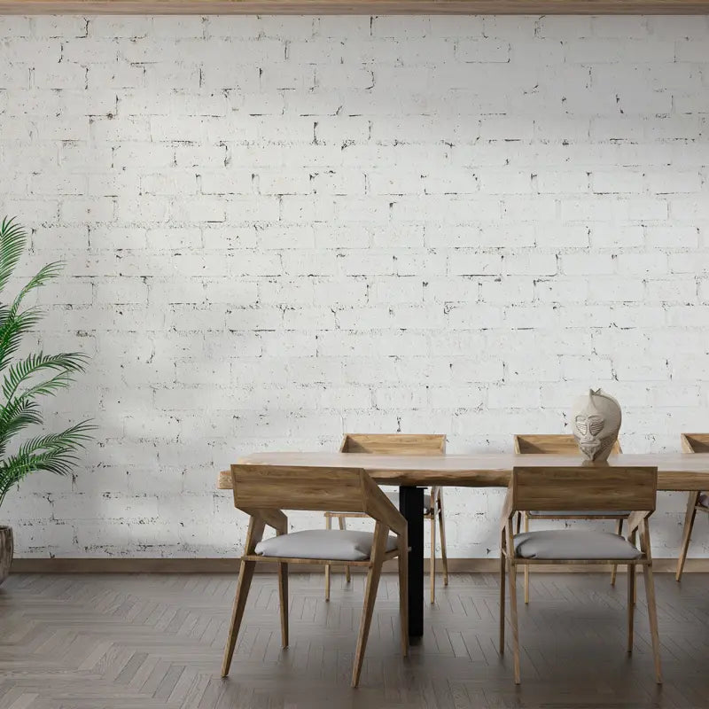 White brick wallpaper relief - Second Image