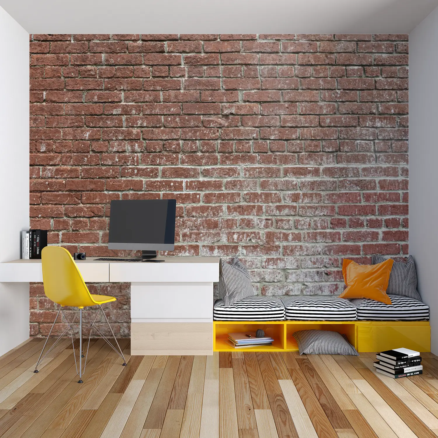 Brick Wallpaper Teen Bedroom - Second Image