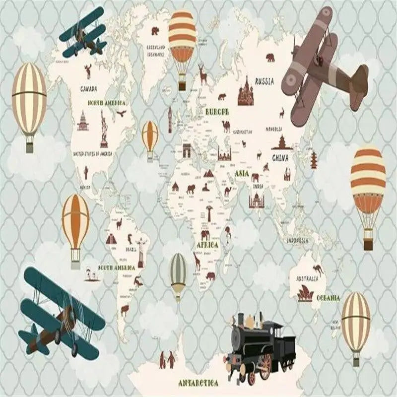 Baby Room World Map Wallpaper - Second Image