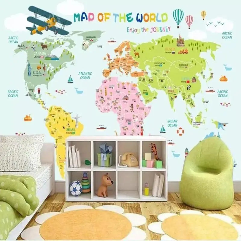 Educational World Map Wallpaper - Second Image