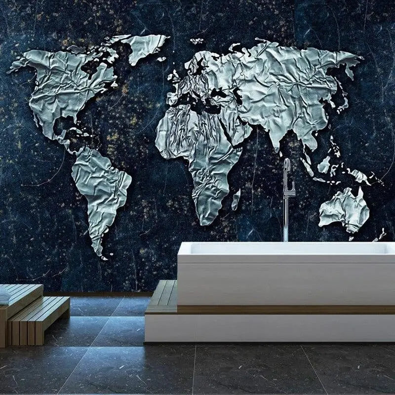 Mural World Map Wallpaper - Second Image