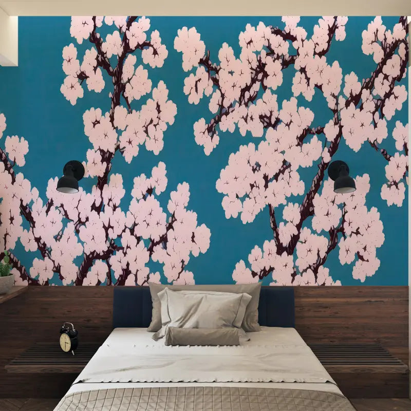 Blue Japanese Cherry Wallpaper - Second Image