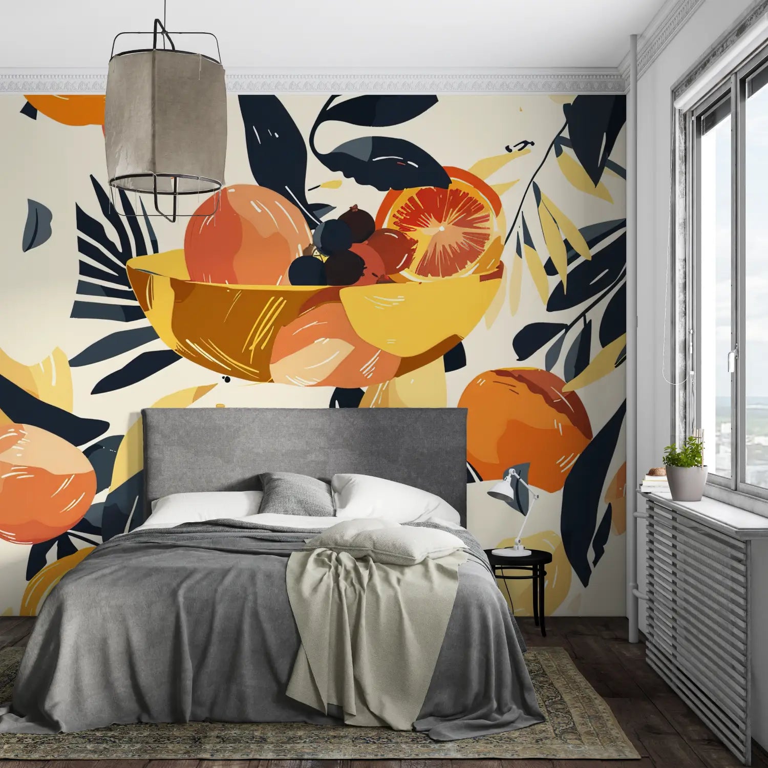 Papier Peint Design Orange - pano mural