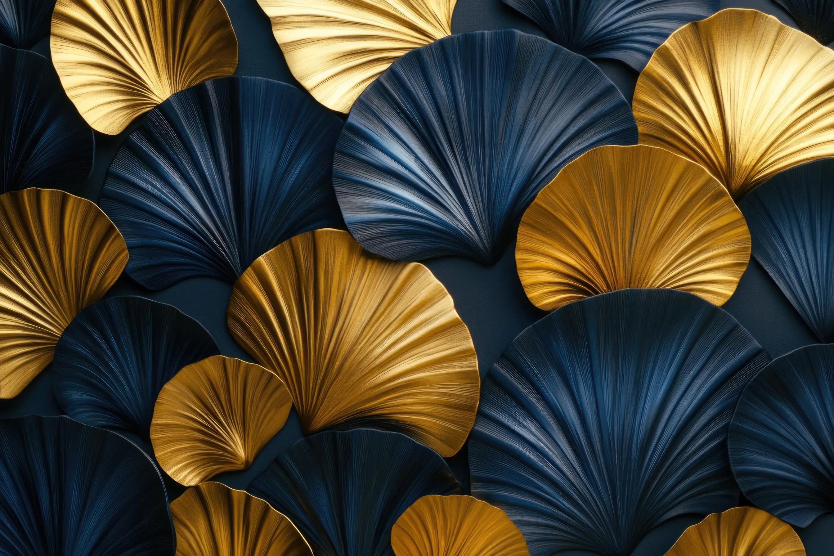 Golden and blue wallpaper