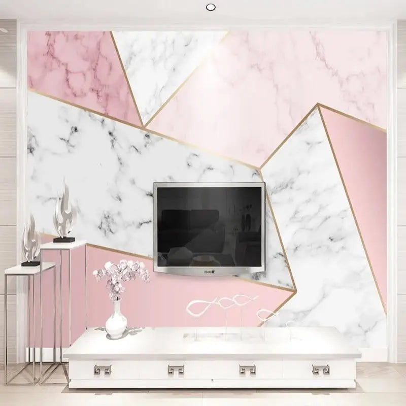 Pink Marble Effect Wallpaper - Second Image