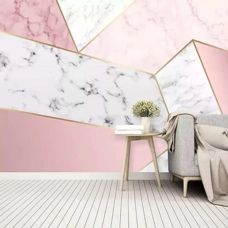 Pink Marble Effect Wallpaper - Second Image