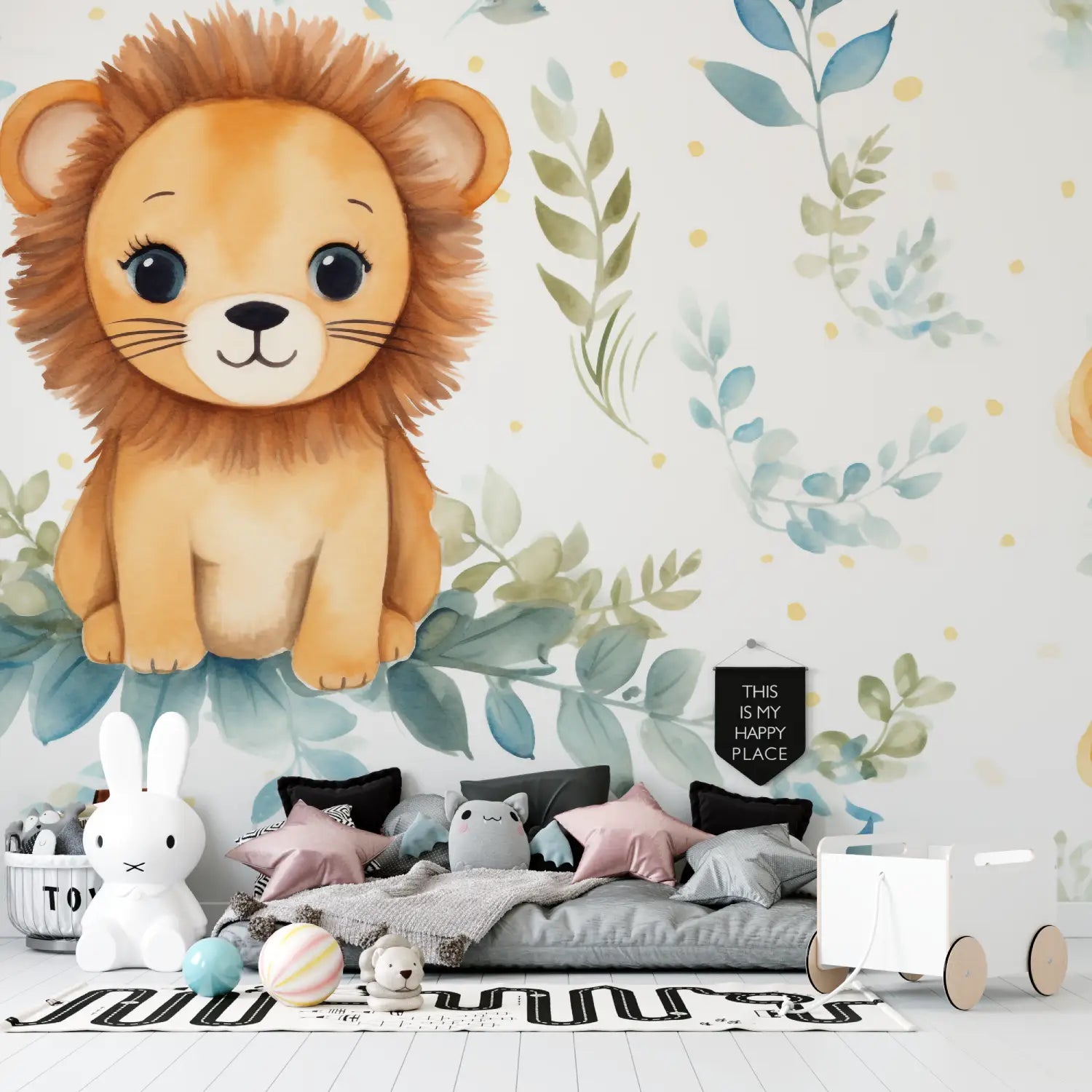 Papier Peint Enfant Frere Lion - chambre de garçon