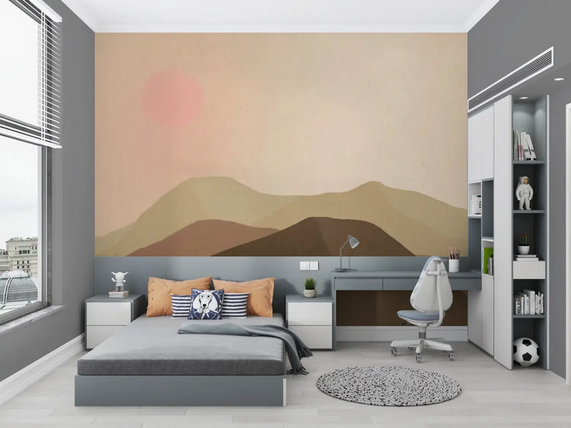 Papier Peint Enfant Paysage - chambre de garçon