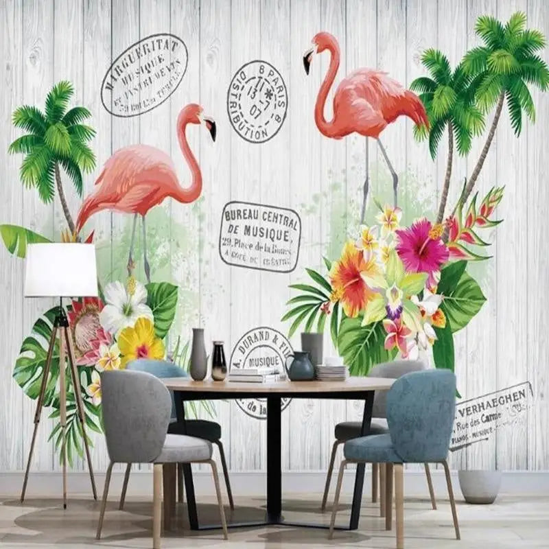 Papier Peint Flamant Rose Carte Postale