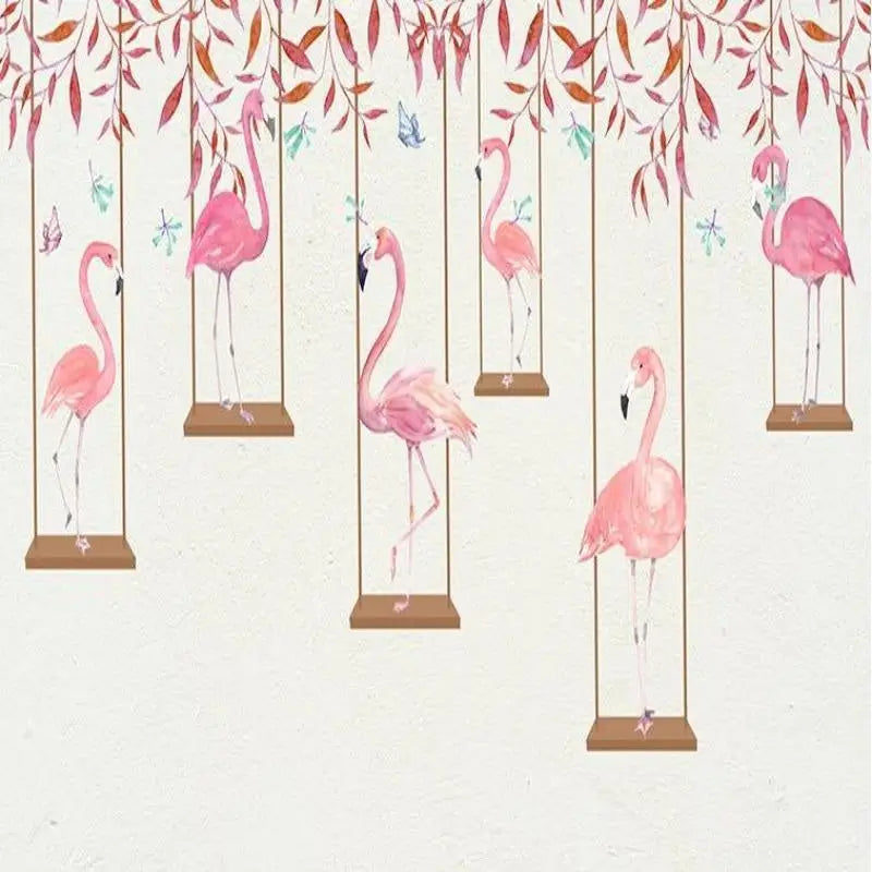 Papier Peint Flamant Rose Moderne