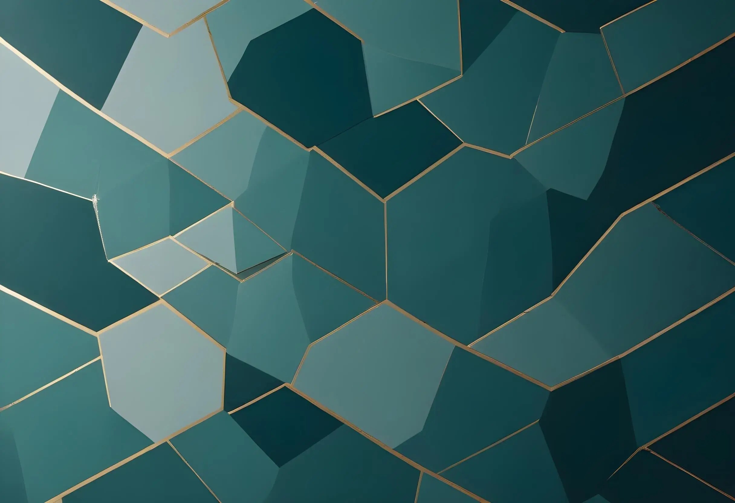 Duck blue geometric wallpaper