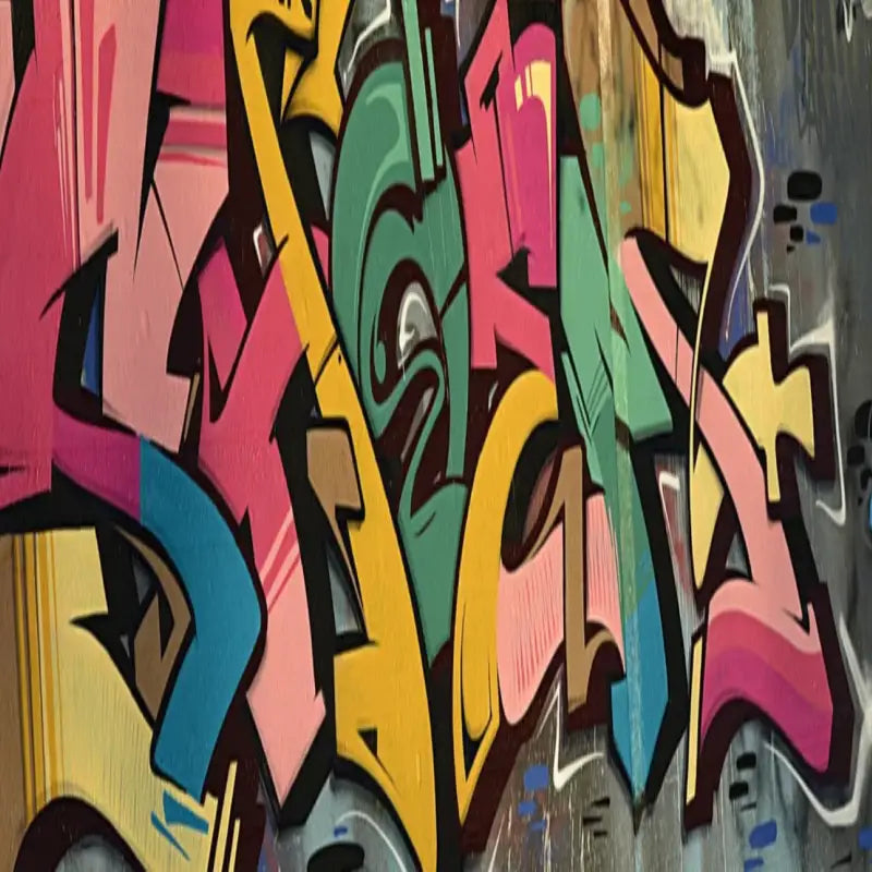 Graffiti-Muster-Design-Tapete - Second Image