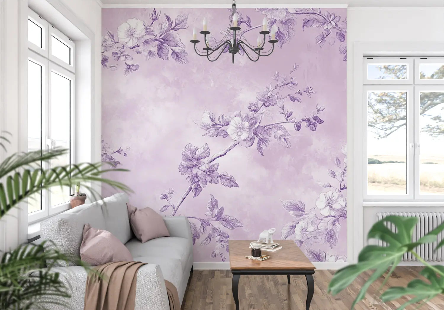 Mauve lilac wallpaper - Second Image