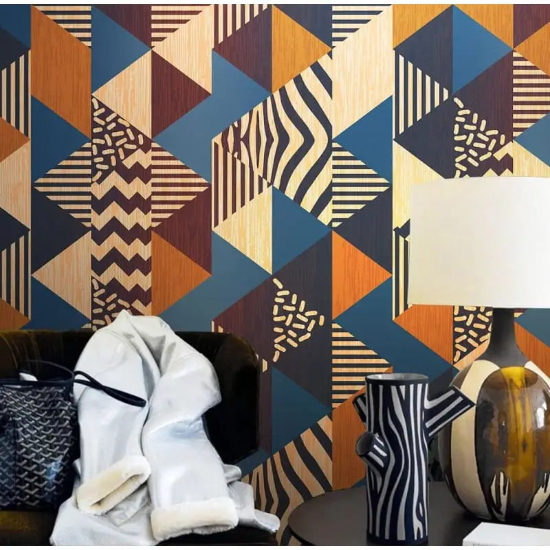 Vintage Geometric Pattern Wallpaper - Second Image